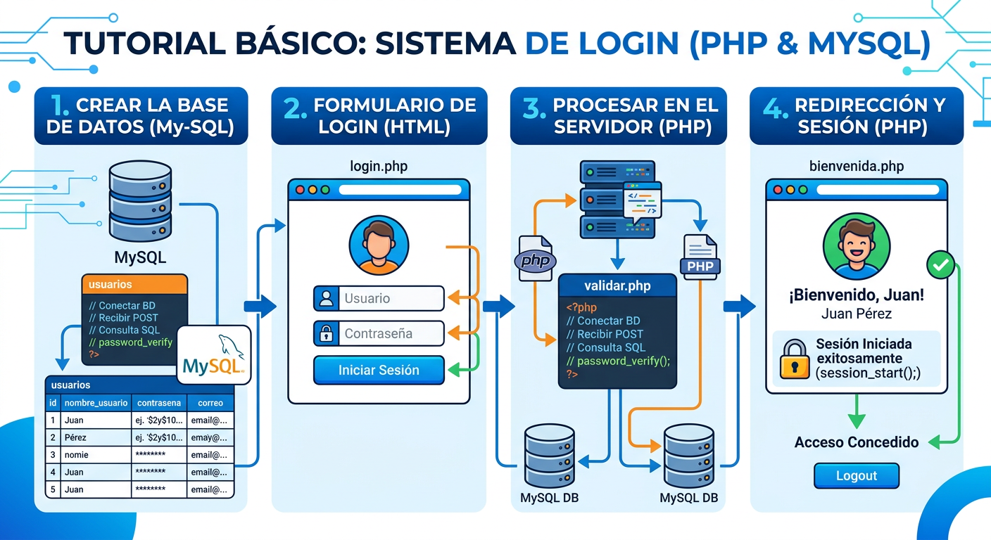 Tutorial básico: cómo crear un sistema de login en PHP y MySQL